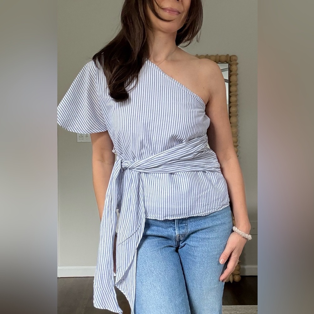 1 State Off The Shoulder Striped Top